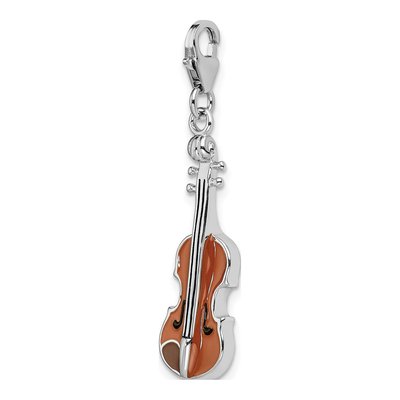 Sterling Silver Viola Charm – view 6