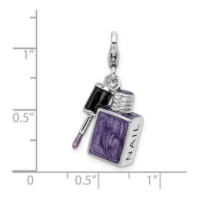 Sterling Silver 3-D Nail Charm – view 7