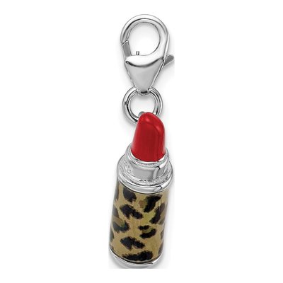 Sterling Silver Leopard Lipstick Charm – view 4