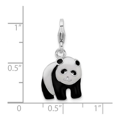 Sterling Silver Enameled Panda Charm – view 6