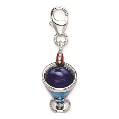 Sterling Silver Rh Enameled 3-D Blue Hawaii Charm – view 4