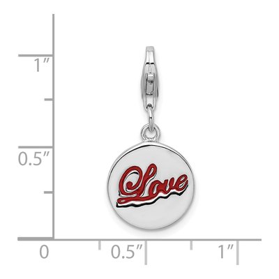 Sterling Silver LOVE Charm – view 4