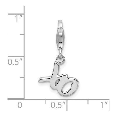 Sterling Silver XO Charm – view 6
