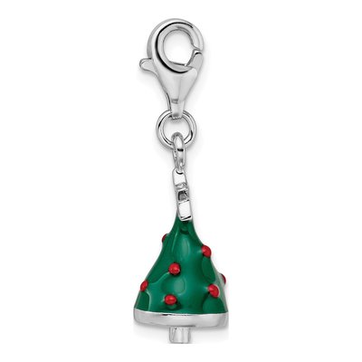 Sterling Silver Christmas Tree Charm – view 4