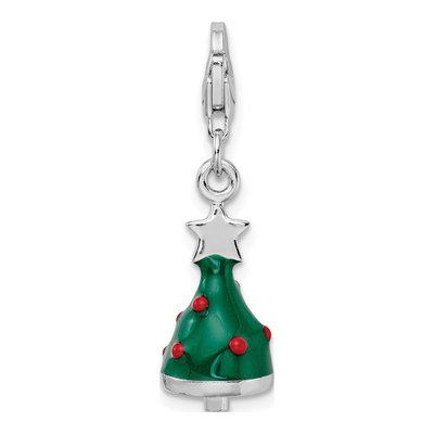 Sterling Silver Christmas Tree Charm – view 5