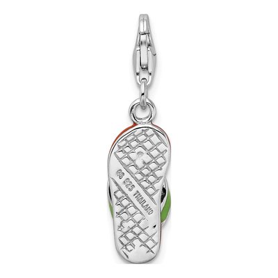 Sterling Silver Enamel Flip-Flop Charm – view 5