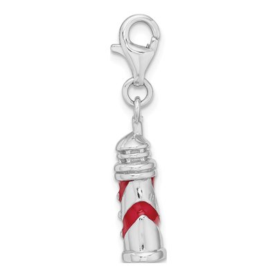 Sterling Silver Lighthouse Charm – view 2