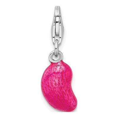 Sterling Silver Pink Jelly Bean Charm – view 5