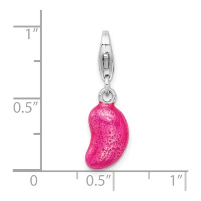 Sterling Silver Pink Jelly Bean Charm – view 6