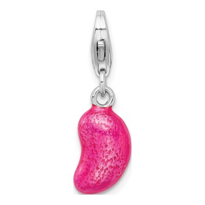 Sterling Silver Pink Jelly Bean Charm