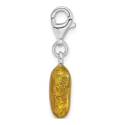 Sterling Silver Bean Charm – view 2