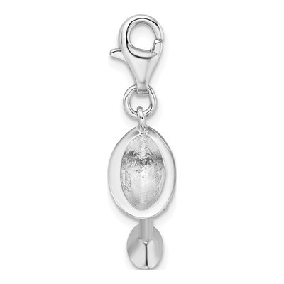 Sterling Silver CZ 3-D Martini Glass Charm – view 4