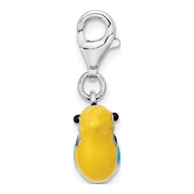 Sterling Silver 3-D Enamel Bird Charm – view 4