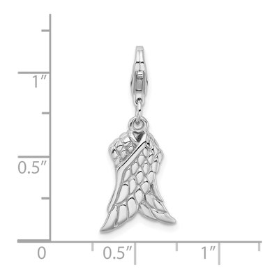 Sterling Silver 3-D Wings Charm – view 4