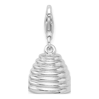 Gold-Plated Sterling Silver 3-D Beehive Charm – view 5