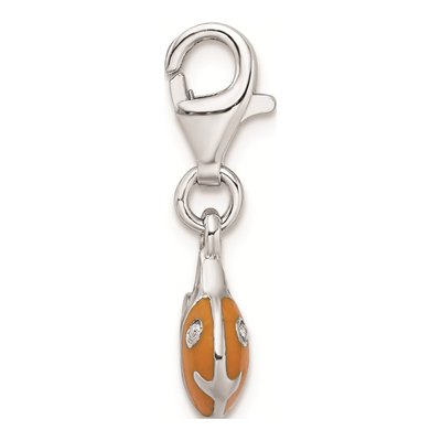 Sterling Silver 3-D Enamel Fish Charm – view 4