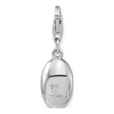 Sterling Silver Lucky Oval Charm – view 5