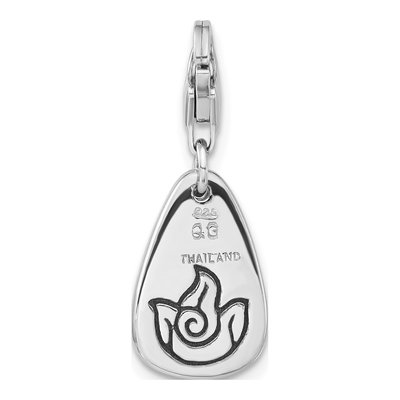 Sterling Silver Fire Symbol Charm – view 5