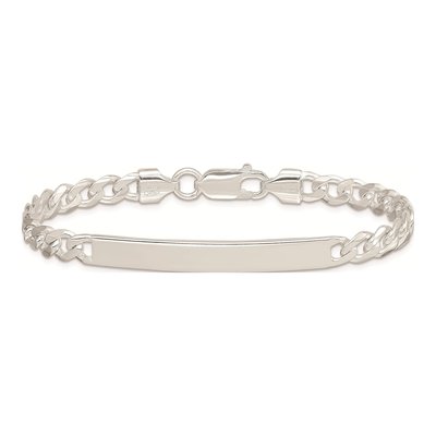 Sterling Silver 5mm Curb ID Bracelet – view 4