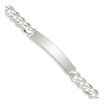 Sterling Silver Curb Link ID Bracelet