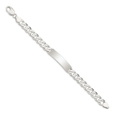 Sterling Silver Curb Link ID Bracelet – view 3