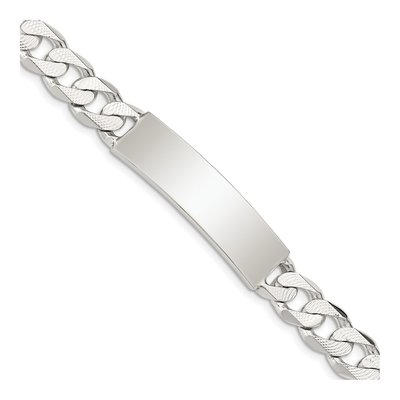 Sterling Silver Curb Link ID Bracelet