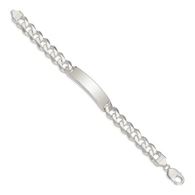 Sterling Silver Curb Link ID Bracelet – view 2