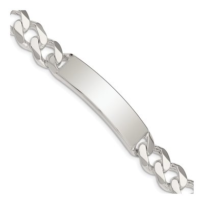Sterling Silver Curb Link ID Bracelet