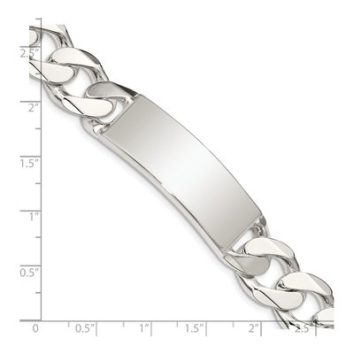 Sterling Silver Curb Link ID Bracelet – view 4