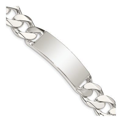 Sterling Silver Curb Link ID Bracelet