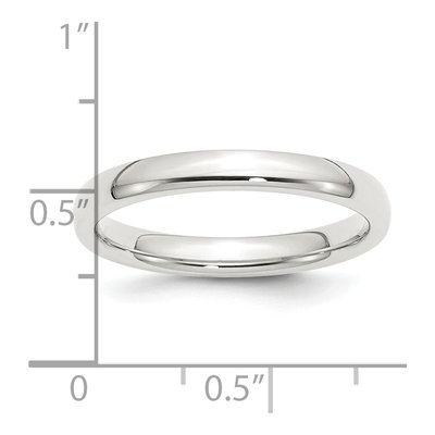 Sterling Silver 3mm Comfort-Fit Wedding Band – view 5