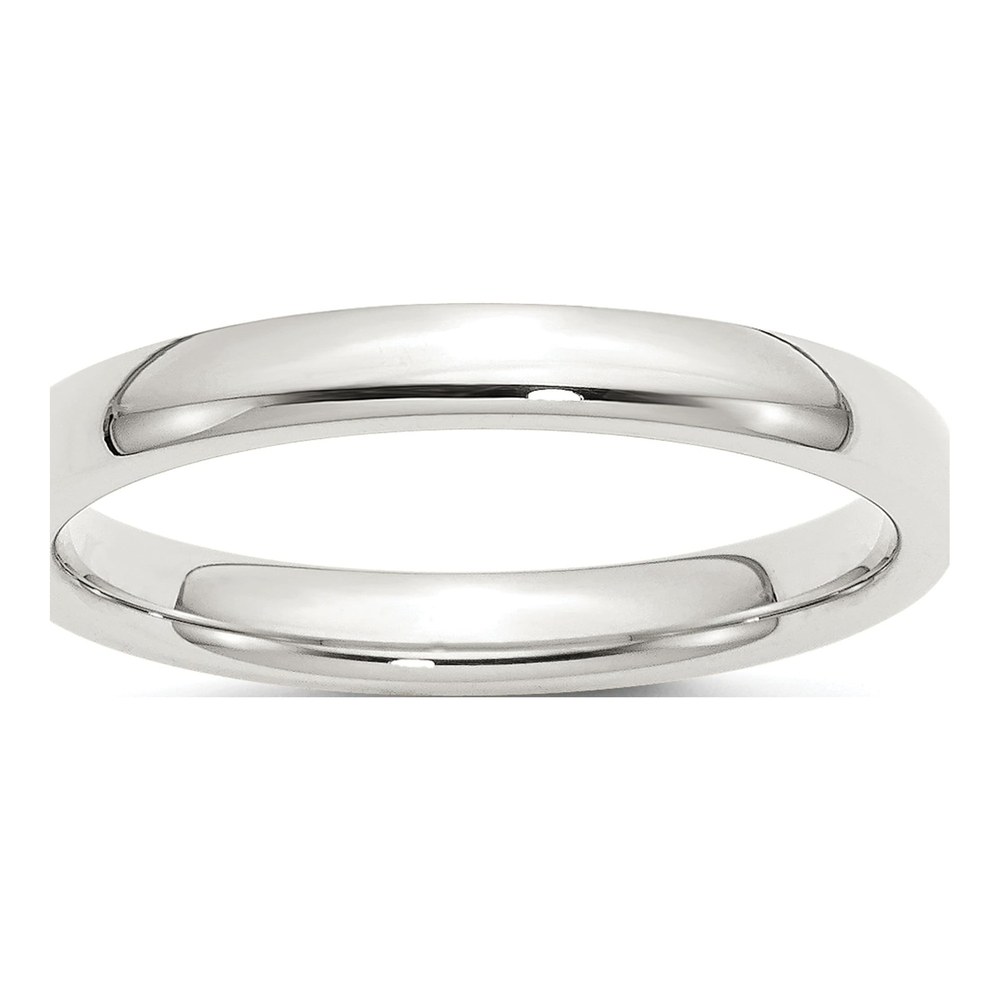 Sterling Silver 3mm Comfort-Fit Wedding Band