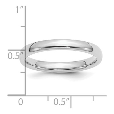 Sterling Silver 3mm Comfort-Fit Wedding Band – view 5