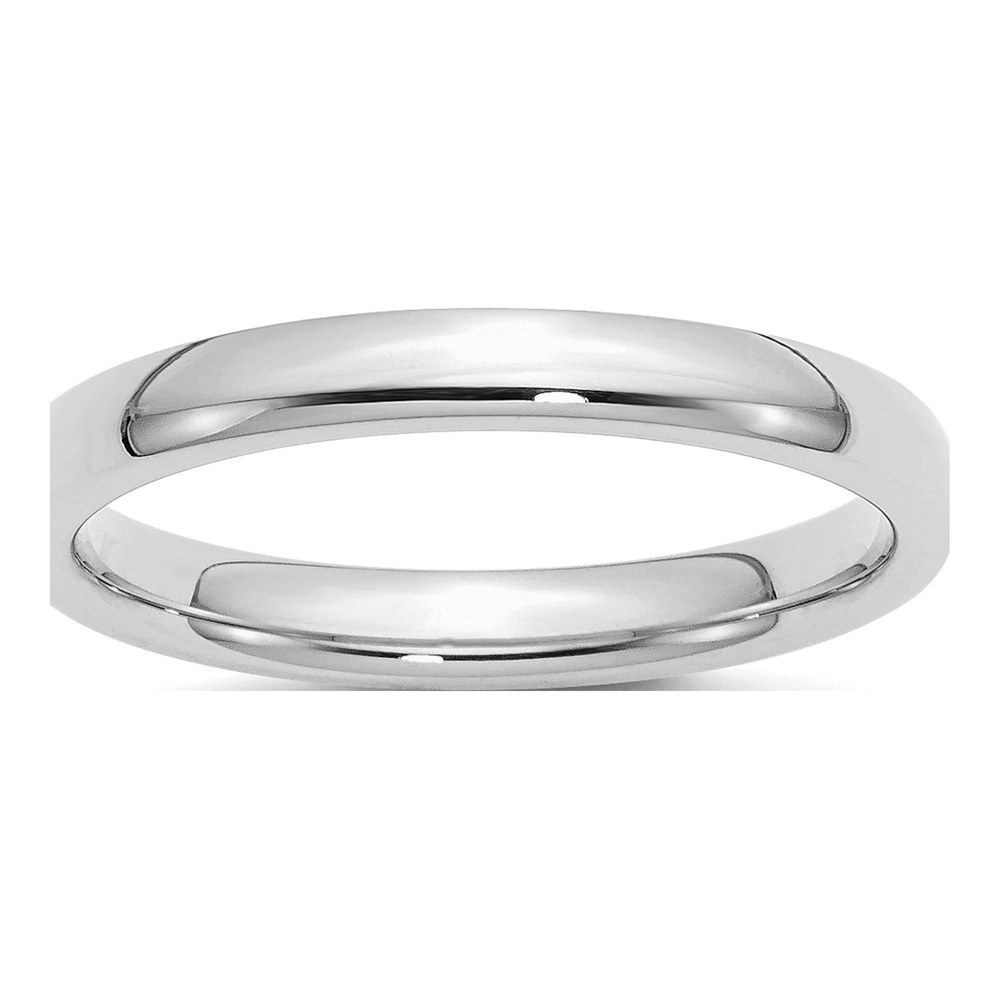 Sterling Silver 3mm Comfort-Fit Wedding Band