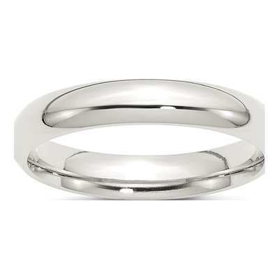 Sterling Silver 4mm Comfort-Fit Wedding Band