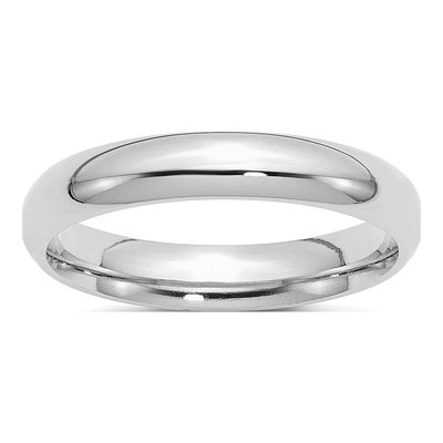 Sterling Silver 4mm Comfort-Fit Wedding Band