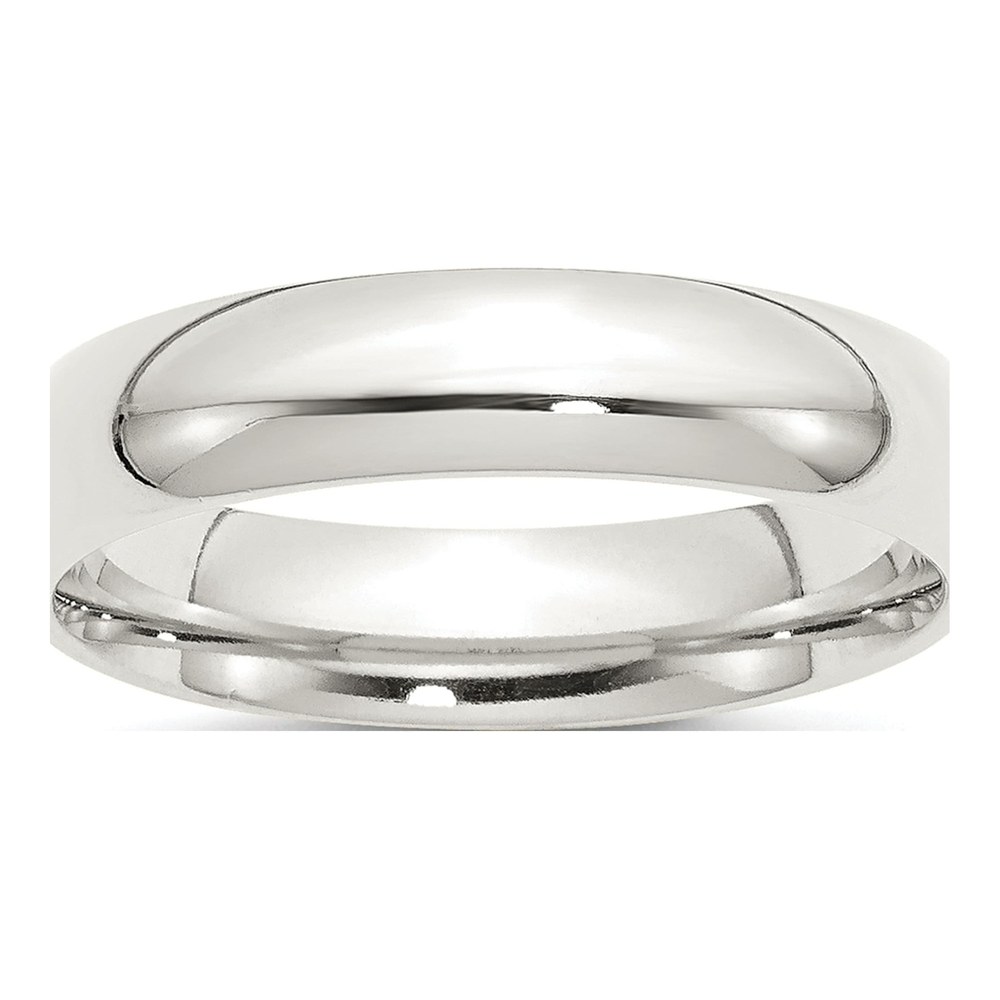 Sterling Silver 5mm Comfort-Fit Wedding Band