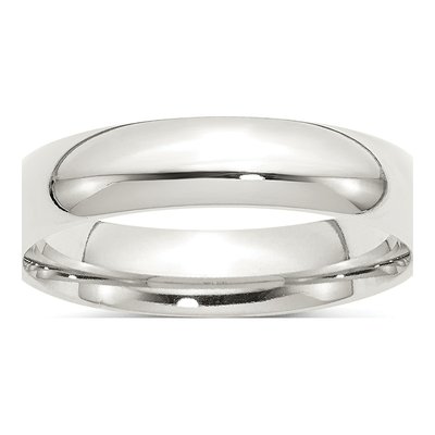 Sterling Silver 5mm Comfort-Fit Wedding Band