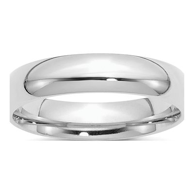 Sterling Silver 5mm Comfort-Fit Wedding Band