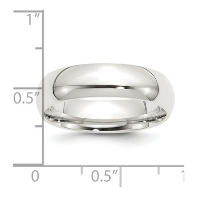 Sterling Silver 6mm Comfort-Fit Wedding Band – view 5