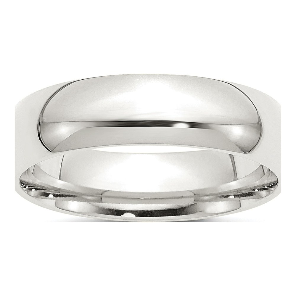 Sterling Silver 6mm Comfort-Fit Wedding Band