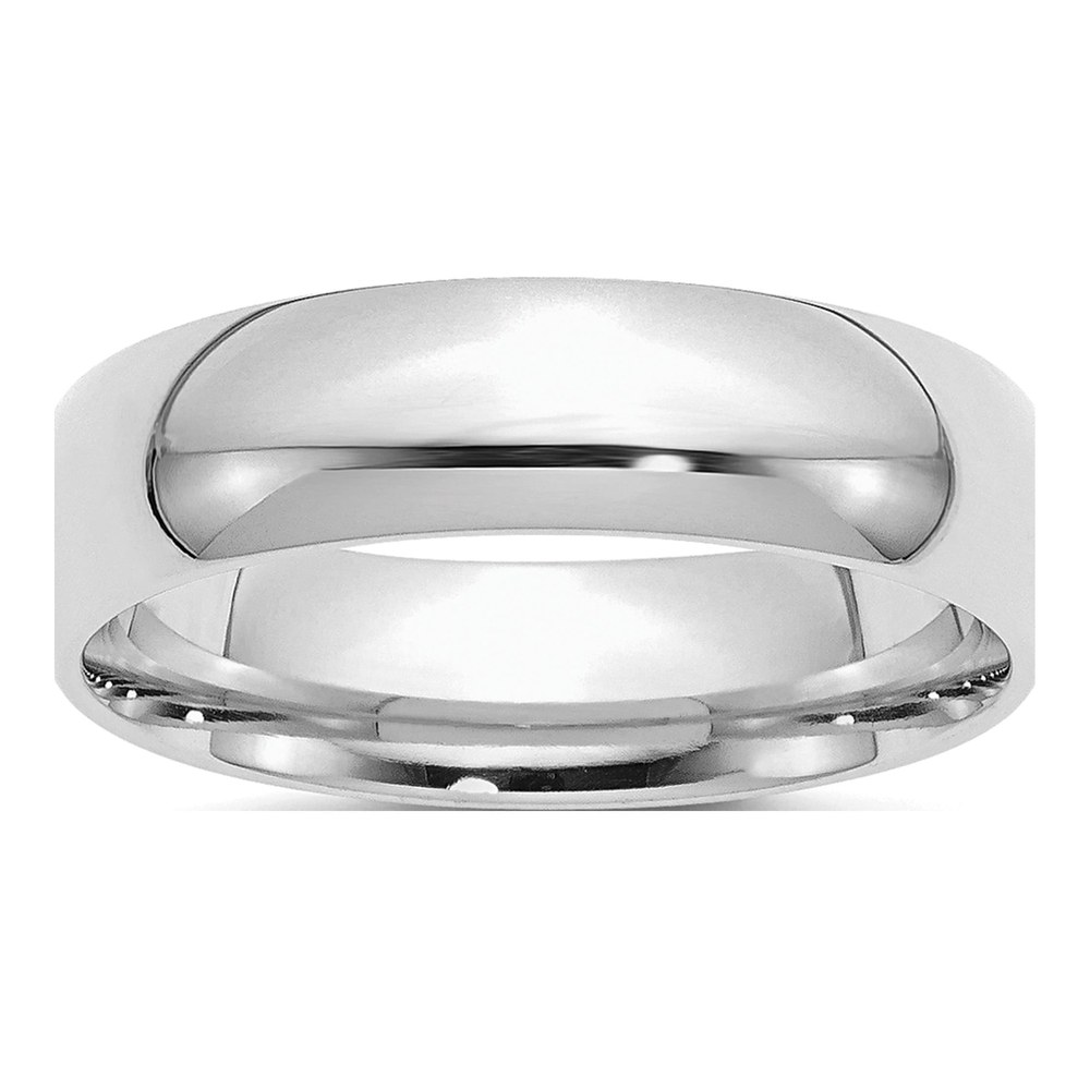 Sterling Silver 6mm Comfort-Fit Wedding Band