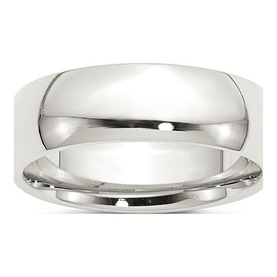 Sterling Silver 7mm Comfort-Fit Wedding Band