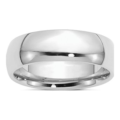 Sterling Silver 7mm Comfort-Fit Wedding Band