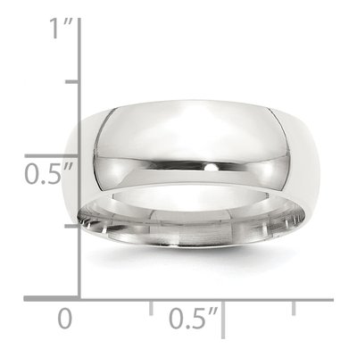 Sterling Silver 8mm Comfort-Fit Wedding Band – view 4