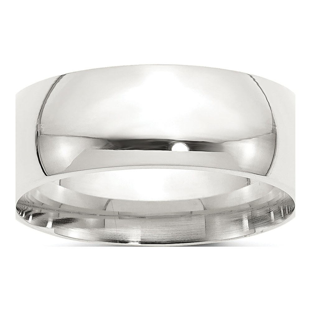Sterling Silver 8mm Comfort-Fit Wedding Band