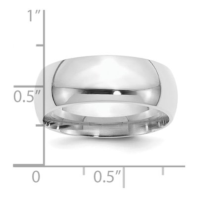 Sterling Silver 8mm Comfort-Fit Wedding Band – view 4
