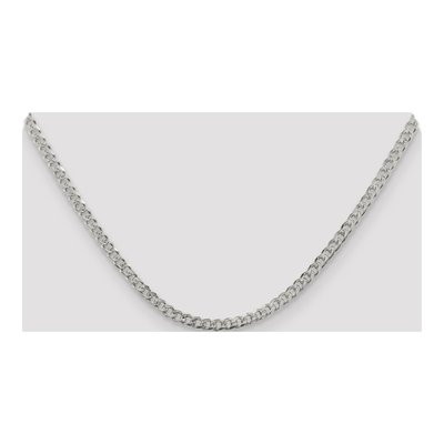 Sterling Silver 3.8mm Pave Curb Chain – view 4