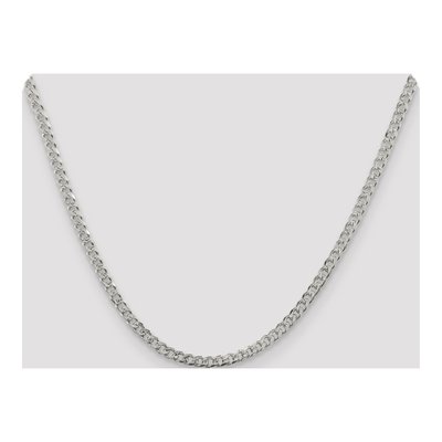 Sterling Silver 3.8mm Pave Curb Chain – view 4