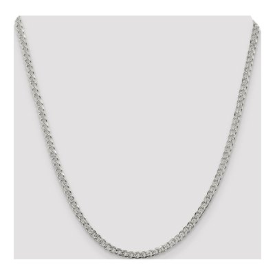 Sterling Silver 3.8mm Pave Curb Chain – view 4